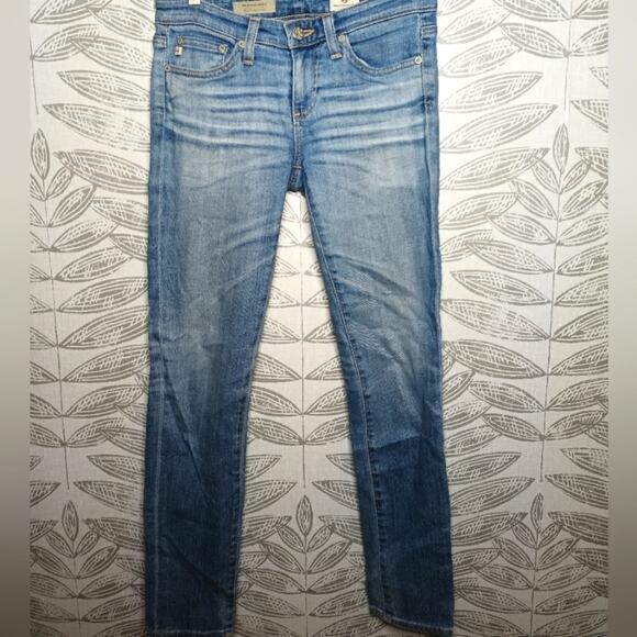 AG Jeans Stevie Ankle Slim Straight Blue Denim - Picture 1 of 5